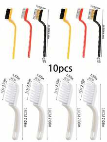 1入隙縫刷,硬毛刷用於地板、牆壁和窗戶清潔,家用清潔工具,適用於浴室、廁所、窗戶、廚房、臥室、客廳和門縫 - 白色 - 查看 14