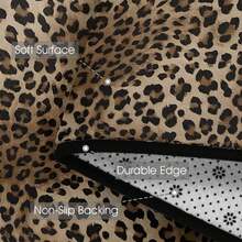 1Pc Large Large Leopard Print Area Rug - Brown & Black Animal Print, Non-Slip Backing, Machine Washable Easy Clean Floor Rug,  Rugs For Living Room, Bedroom Or Office, Sofa, Coffee Table, Kitchen, Bathroom, Balcony, Entrance Carpet, Apartment, Dormitory Decor - Durable Polyester Indoor/Outdoor Rug, Minimalist Style Rug, Coffee Table Rug, Decorative Rug, Home Decorators, Low Pile Carpet - Style 1 - View 10