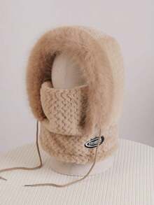 1 sztuka czapki zimowej, 3 w 1 pluszowa czapka, zimowa ochrona twarzy, wiatroszczelna, ochrona uszu, czapka na głowę, ciepły kapelusz typu bucket odpowiedni na mroźną zimę, ciepła zima