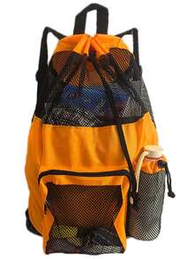 Summer Beach Mesh Backpack/Mesh Drawstring Backpack Beach Bag/Breathable Mesh High-End Beach Backpack - Large Capacity Swimming Bag, Lightweight Gym Bag, Large Capacity Drawstring Gym Bag, With Wet Pocket, Suitable For Beach, Pool, Sports, Applicable For Swimming, Sports And Outdoor Travel - Multicolor - View 10