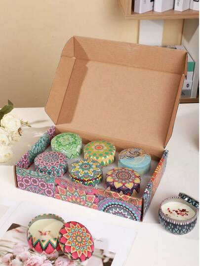 香氛蜡烛、祈祷蜡烛、自制大豆蜡烛罐、花瓶及内含自制大豆蜡烛，是馈赠亲朋好友的完美礼物，香氛蜡烛铁罐，适合生日、婚礼、婚礼回礼、母亲节等场合。