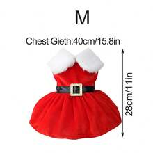 狗狗圣诞礼服，可爱小狗圣诞服装，圣诞礼服和帽子，冬季外套圣诞节节日服装，适合中小型犬猫宠物（S、M、L、XL） - 彩色 - 查看 14