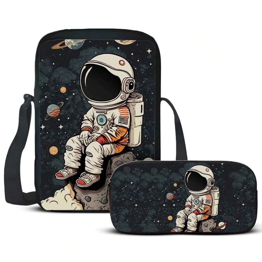 Backpack Pencil Case Lunch Box Astronaut Space Travel Build Your Own School Kit - 便當 3047 - 查看 1