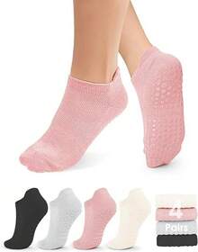 Medias cortas-Negro+Gris+Rosa+Blanco