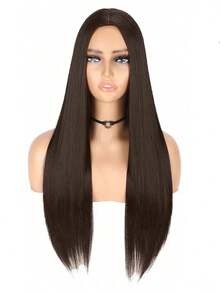 Long Straight Black Wigs For Women, Synthetic Black Straight Wig, Black Long Hair Wigs 76.2 Cm (Black)