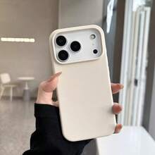 New Magnetic Liquid Phone Case For IPhone 17 Pro Max, Compatible With IPhone 17 Pro, Unisex, Daily Phone Case, Protective Phone Case, IPhone Protective Case, Candy Color Phone Case, Minimalist Phone Case, Shock-Absorbing Structure, Precise Fit Shell, Technology-Oriented Consumer, Usage Scenario/O - 白色 - 查看 4