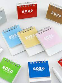 1 pieza Calendario de escritorio 2026, calendario de escritorio simple y fresco, calendario de escritorio mini de dibujos animados - Una pieza - Ver 5