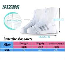 2 Pares Cubre Zapatos Impermeable, Cubiertas para Zapatos Antideslizante Plegabl de Reutilizable, Barro Ducha de Lluvia Contramedida de Lluvia Aplicable a Hombres 41-44 - 1 - Ver 3