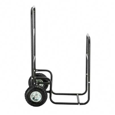 Firewood Log Cart Carrier,Firewood Rack, Outdoor And Indoor Wood Rack Storage Mover, Rolling Dolly Hauler,220 Lbs Load Capacity,Heavy Duty Steel Dolly Hauler, Firewood Carrier For Fireplace,  Black