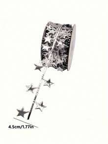 1 ROLLO de Hilo de corona de estrellas doradas, cinta decorativa de 393,7 pulgadas para festivales, adecuada para manualidades, empaquetado de regalos y decoración del Día de San Valentín, cinta de joyería de moda, cinta de empaquetado de cajas de regalo, decoración diaria