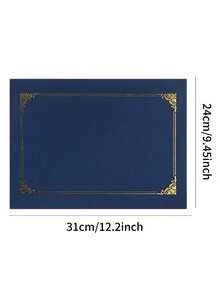 1pc Paper Honor Certificate Protective Cover, Graduation Season Certificate Shell, European Style Folded Certificate Protective Cover With Hot Stamping