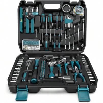 A 46-Piece Socket Wrench Set With Star Drive, Automotive Repair And Maintenance Combination Kit With Ratchet And Screwdriver
