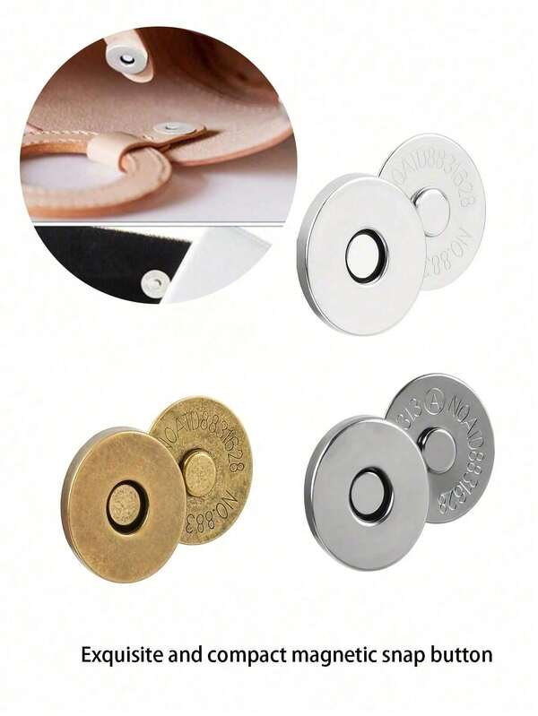 Nasturi magnetici puternici tricolori, elemente de fixare invizibile pentru genți și obiecte de artizanat, închidere magnetică durabilă cu fixare sigură, accesorii pentru genți DIY, cataramă magnetică pentru portofel, cataramă circulară cu ventuză fără sudură, forță de aspirare puternică, deschidere și închidere cu un singur clic, antiderapantă, ușor de instalat