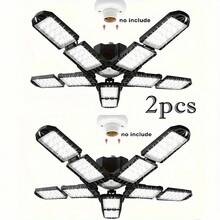 2 PACKS Led Garage Light 180W, 36000LM Garage Lights Ceiling LED With E26/E27 Medium Base, 6000K Deformable LED Shop Lights With 10+1 Adjustable Panels For Garage, Workshop, Attic, Basemen - 2PCS - View 13