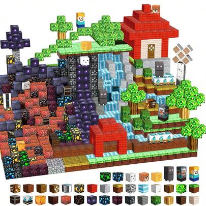 Blocchi magnetici, blocchi da costruzione magnetici, blocchi magnetici per costruzioni STEM per bambini e bambine di età 3 4 5 6 7 8 9 10 anni, giocattolo sensoriale da impilare, regali di compleanno per bambini