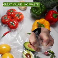 5-Roll Vacuum Sealed Roll Bag, Suitable For Kitchen Food Packaging And Storage. Suitable For Kitchen, Restaurant, And Outdoor Food Preservation Bags. Kitchen Refrigerator Refrigeration Bag, Kitchen Storage Accessories, Halloween And Christmas Gifts, Gift Bags - (12+15+20+25+28)*3m - View 4
