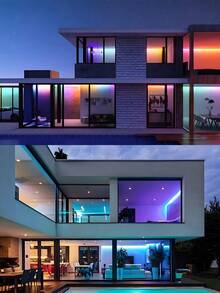 1pc Room LED Light Strip, Room Lamp, Decorative Lighting, 5050 RGB Light Strip 1m/3 Meters/5m/10m/20m, Color Changing String Lights, Cuttable Length, 3-Key Dynamic Speed Control, Dimmable, For Room Decor, Home Decor, Wedding Decor, Party Supplies, Bedroom, Kitchen, Party DIY, Room, Bathroom, Stairs, Kitchen, TV Backlight, Birthday, Easter Gift, Easy Installation, Holiday Party Supplies, Thanksgiving, Mother's Day - Multicolor - View 6