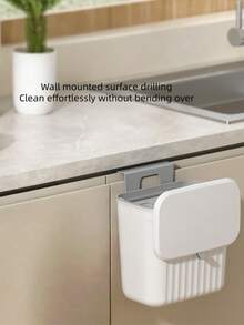 Wall-Mounted Trash Can, Large Capacity Garbage Bin For Home, Kitchen, Bathroom, Living Room With Lid