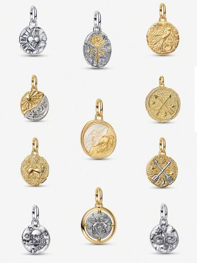 2pcs Vintage Style Pendant Set, DIY "Horse Success" And Cupid Disc Pendant. Suitable For Beaded Bracelets, Pendant Necklaces, And Keychains, Creating Fashionable Accessories. Perfect Jewelry Gift For Women On Occasions Like Halloween And Parties.