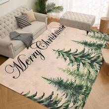 1/2/3 Pcs Thickened 0.47 Inch/1.2 Cm Merry Christmas Kitchen Mat - Soft, Non-Slip, Oil-Resistant Polyester Carpet With Pine Forest Pattern, Suitable For Home Decor, Machine Washable - Multicolor - View 15