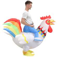 Custom Inflatable Rooster Costume Suit For 1.5-2m Height, Cartoon Character Cosplay Outfit, Inflatable Mascot Head - White - View 5