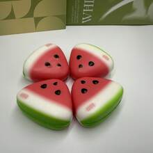 1pc - [2025 New Model] Soft Watermelon Squeeze Toy, Realistic Watermelon Slice Texture, Cool And Squishy, Creative Fruit Stress Relief Toy, Perfect Gift - Multicolor - View 8