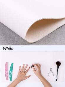 1 件 30*60cm 小型可水洗美甲桌垫，柔软超细纤维 PU 皮革材质，可重复使用可折叠美甲沙龙桌垫，亚克力美甲桌垫，适用于美甲沙龙工作室和家庭使用。美甲用品 - 彩色 - 查看 9