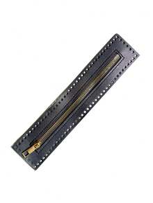 Elegant -Leather Zippers: , Double-Sided & Braided With Needle Thread Hole - Perfect In Beige, Black, & Light Brown - Multicolor - View 5