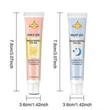 SUMIFANG Juego de crema hidratante para ojos de día y noche - Cuidado diario e hidratación, hidratación profunda, reafirmación de la piel alrededor de los ojos - Conveniente, de fácil absorción, sin alcohol - Contiene ácido hialurónico, extracto de granada, que bloquea la humedad en tu piel