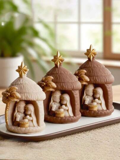 Dünne Kokospalmen-Haus-Form Silikonform, Aromatherapie-Kerzen-Silikonform, Schmetterling Gips-Tropf-Kleber-Form, geeignet für DIY Freundschaftsgeschenke, Silikonharzform für duftende Wachse, selbstgemachte Seife, Polymer-Ton und Gips-Handwerke