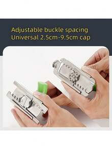 1 Stück Edelstahl rutschfester Dosenöffner, leistungsstarker Öffner-Set, geeignet für Küche & Badezimmer