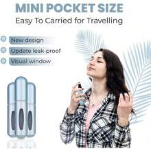 VIGOR PATH Perfume Travel Refillable Mini Spray Bottles - Portable Mini Refillable Perfume Atomizer Bottle Spray, Scent Pump Case For Travel (Variety Pack Of 4) - Màu sắc ngẫu nhiên 1 chiếc - Xem 3