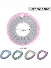 1件/2件/4件加厚马桶套，可拆卸马桶垫，针织保暖通用马桶套，可洗马桶垫，冬季柔软马桶套，马桶配件