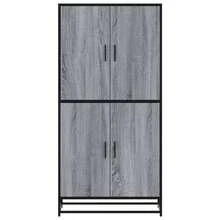 Highboard Grey Sonoma 68x35x139 Cm Engineered Wood