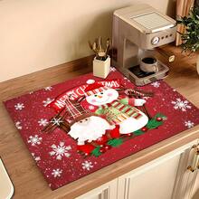 1 pieza Cubierta superior de horno. La alfombra de mesa de barro de diatomeas es adecuada para cocina eléctrica, estufa, fregadero, secado rápido, drenaje de cocina y decoración navideña de cocina. - Multicolor - Ver 28