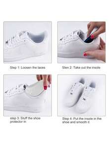 Bộ 4/2 miếng đệm bảo vệ mũi giày, miếng đệm hỗ trợ gấp nếp mũi giày thể thao, phù hợp với cỡ giày 35-46. Khi không mang giày, có thể đặt vào mũi giày để tránh bị biến dạng. - Nhiều màu - Xem 4