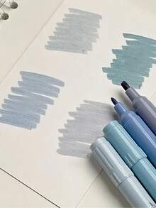 4pcs Double-Headed Fluorescent Highlighter Pens, Quick-Drying, School & Magazine Supplies, Fine Tip & Chisel Tip Cute Highlighters And Colored Markers, Back To School