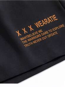 Nuevos hombres monograma transpirable y cómodo pantalones cortos deportivos, casual básica suelta casa pantalones cortos de ocio, la moda de cordón ligero y cómodo de cinco cuartos de longitud bermudas. - Blanco - Ver 5