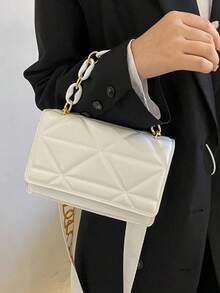 1 套高级时尚压花斜挎包、翻盖单肩包、女士休闲手提包和钱包 - 彩色 - 查看 9