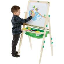 ® Deluxe Kid S Wooden Art Easel DualSided Whiteboard And Chalkboard
