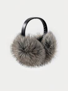 1pc Men's Plush Minimalist Earmuffs, Suitable For Winter Warmth And Fashion - Solid Color - View 4