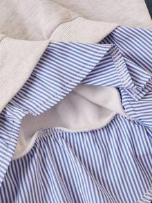 Tween Girl Letter Graphic Print Warm 2 In 1 Sweatshirt - Light Grey - View 7