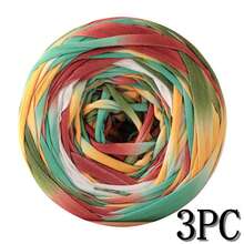 1/3 Pcs T-Shirt Yarn, Woven Fabric Knitted Yarn, Used For Crocheting And Knitting Bags, Cushions, Dolls, Handicraft Crochet Projects - Multicolor - View 63