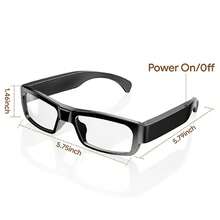 1pc Smart Glasses Camera 1080P Digital Video Recorder Camcorder Eye Protection DV Sports Action Camera For Traveling, Camping & Outdoor Activities, Adventure Gear, Modern Eyewear, Functional Design, Travel Recording, Compact Design, Highquality Lens, Sports Goggles, Content - màu đen - Xem 2