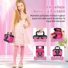 AivaToba Maquillaje para Niñas, Kit de Maquillaje Real para Niñas, Juguete de Maquillaje Lavable, Juguete para Niñas, No Tóxico, Regalos de Cumpleaños de Navidad para Niñas de 7 8 9 10 11 12 Años - MH6-10 - Ver 5