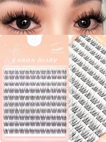 120 件 C 卷混合长度 10-12 毫米天然仿貂睫毛，柔软独特十字造型，可重复使用，适用于日常、婚礼、约会、派对、音乐节、圣诞节、万圣节 - C - 查看 3
