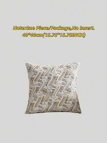 1个多色提花面料保暖内衬枕套（不含枕芯），波西米亚风格靠垫套，柔软天鹅绒枕套，适用于沙发、卧室和床上用品装饰，四季皆宜