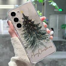 Christmas Tree Straight Edge Transparent Phone Case For Apple  17 Air/16 15 14 13 12 Pro Max/17 16 15 14 Plus 13 12 11 Pro/X/Xs Max/XR/7/8 Shockproof Suit For Samsung S22 S23 S24 S25 Ultra/Plus/FE/Edge/+ A14 A15 A16 A25 A26 A34 A35 A36 A53 A54 A55 - 透明的 - 查看 3