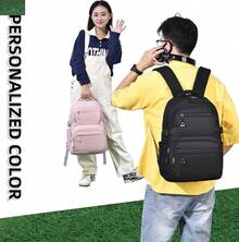 Mochila antirrobo, Mochila Impermeable, Mochila para Laptop gran capacidad, Mochila Portatil de14 Pulgadas, Mochila de Viaje para Mujeres y Hombres - GRIS - Ver 7