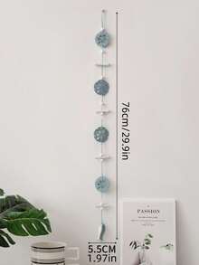 1pc Shell Wall Hanging Decor, Ocean Boho Farmhouse Coastal Theme Home Decor | Shells, Starfishes And Anchors Beach Nautical Decoration For Bathroom, Bedroom Or Living Room